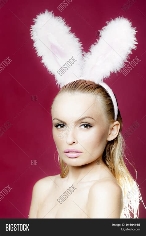 Sexy Blonde Bunny Ears Image Photo Free Trial Bigstock
