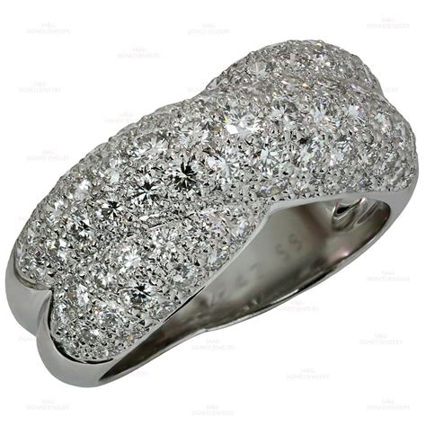 VAN CLEEF ARPELS Entrelacs Diamond White Gold Ring Gem