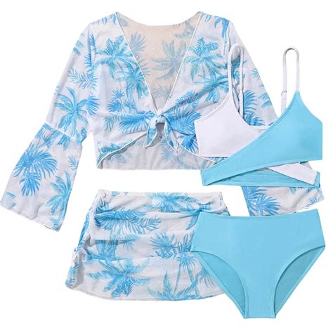 Baby Swimsuit Girl Months Tween Girls Swimsuit Bathing Suit Piece Floral Bikini Tops