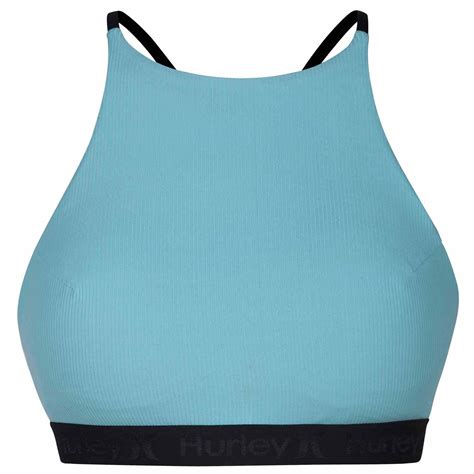 Hurley Women S High Neck Crop Bikini Top