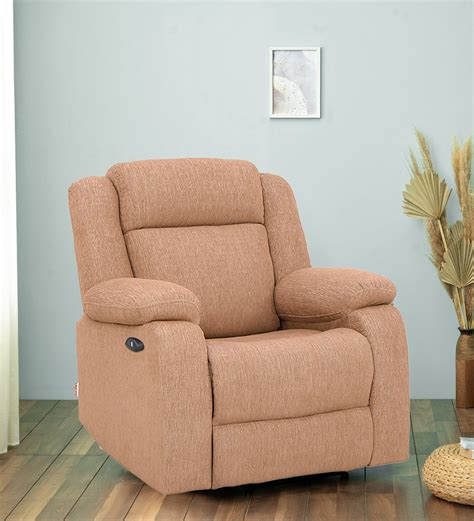 Buy Avalon Fabric Motorized 1 Seater Recliner In Brown Colour At 40