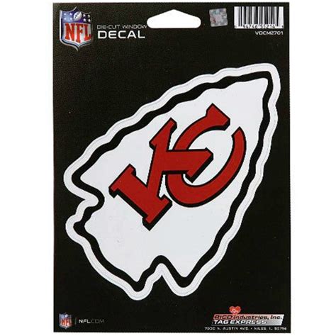 Kansas City Chiefs Medium 5 Vinyl Die Cut Decal Flat Sticker Emblem