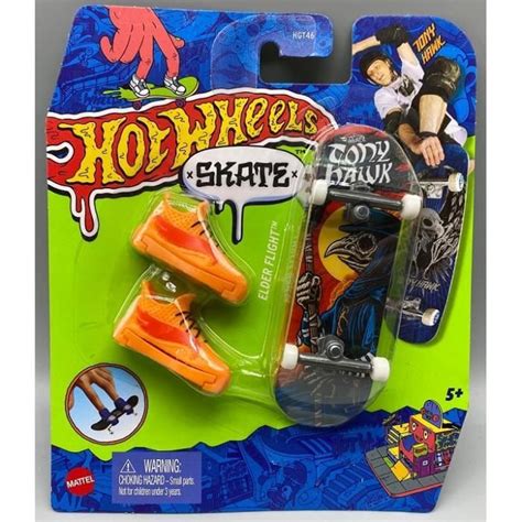 Hot Wheels Skate Fingerskate Tony Hawk Hng Pack Skateboard Doigt Paire De Baskets