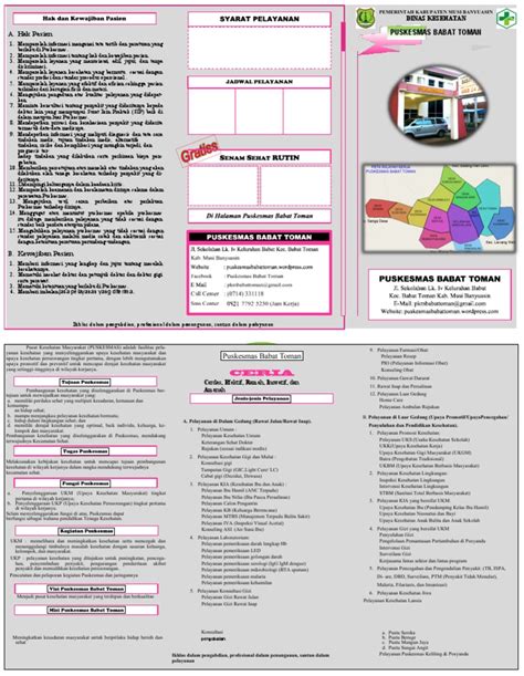 Leaflet Puskesmas Babat Toman 23 Pdf