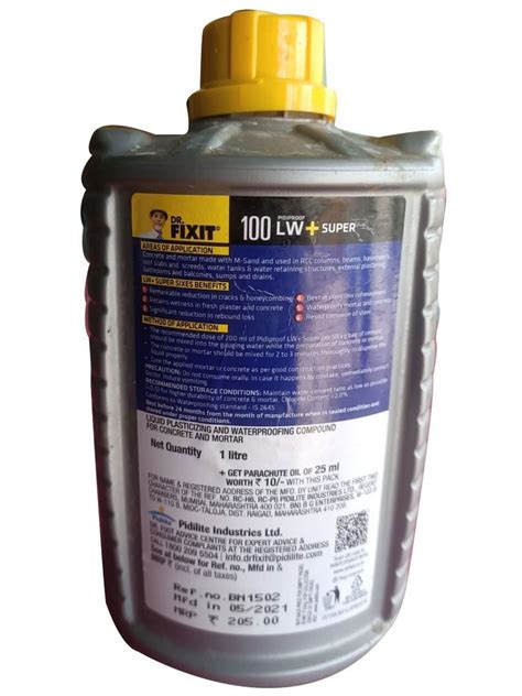 Dr Fixit 100 Lw Plus Super Water Proofing Chemical For Roof