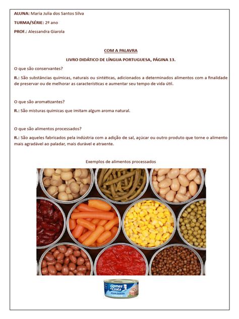 O Que São Conservantes E Aromatizantes - Conservantes e Aromatizantes em Alimentos | PDF