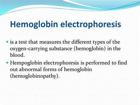 Hemoglobin Electrophoresis Ppt Video Online Download