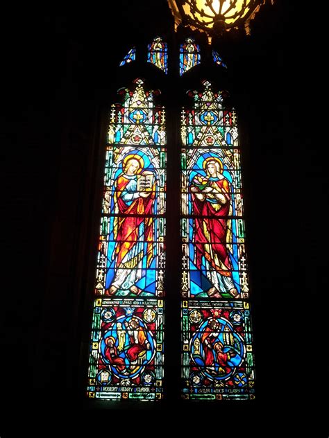 A Travelling Freemason Theological Virtues On Stained Glass Windows At