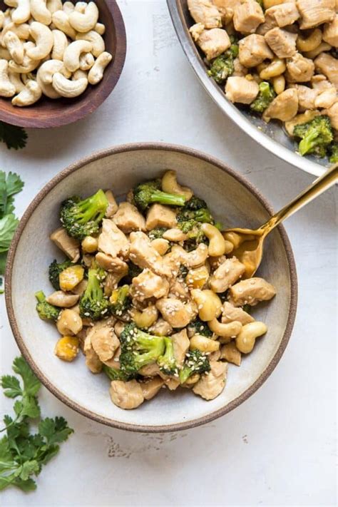 Sesame Ginger Cashew Chicken Paleo The Roasted Root