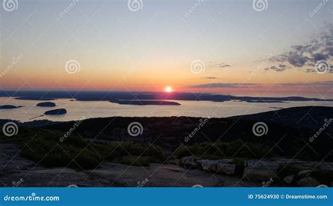 Sunrise From Cadillac Mountain Royalty-Free Stock Photography ...