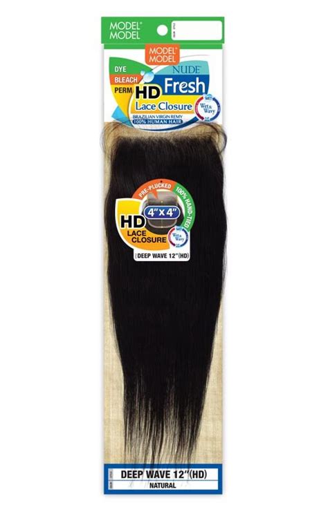 Model Model Nude Fresh Brazilian Virgin Remy Human Hair Hd X Ww Deep Wave Lace Closure