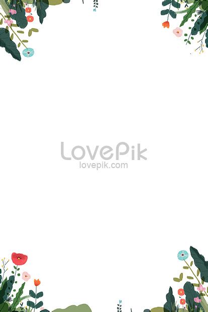 신선한 나뭇잎 테두리 배경 배경 사진 및 창의적인 일러스트 무료 다운로드 Lovepik