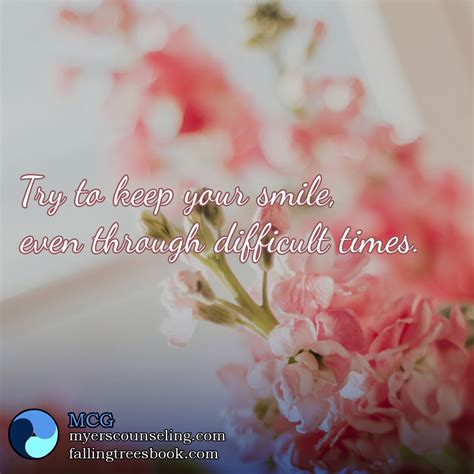 Inspirational Quote Of The Day Smile Through Hardship Myers