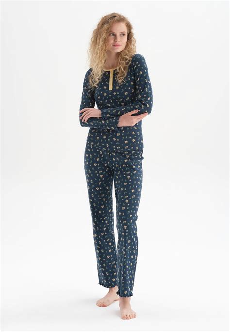 DAGI FLORAL PATTERNED SET - Nachtwäsche Set - navy/dunkelblau - Zalando.de