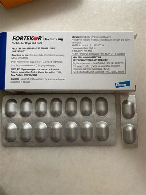 Fortekor 5mg for dogs and cats, Health & Nutrition, Medical Supplies ...