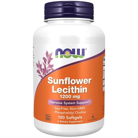 Buy Now Foods Sunflower Lecithin Non Gmo Soft Gels Mg Count