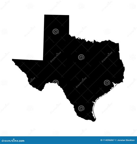 Texas Map Silhouette Stock Illustration Illustration Of North