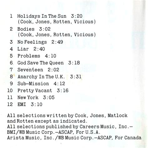 Car Tula Interior Frontal De Sex Pistols Never Mind The Bollocks Here S The Sex Pistols Portada