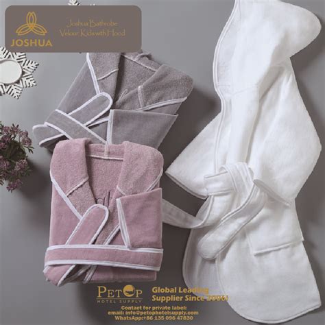 Wholesale Hooded Velour Bathrobe For Kids Petop Hotel Supply