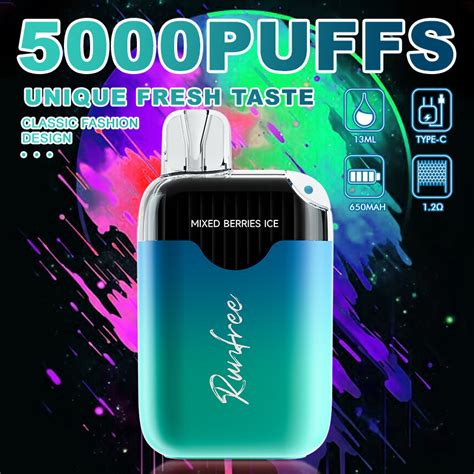 New Private Box Style Runfree 5000 Puffs OEM Vape Pen Pod Big Puff