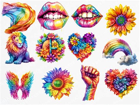 Png Watercolour Lgbtq Pride Clipart Bundle Lgbt Pride Month Files