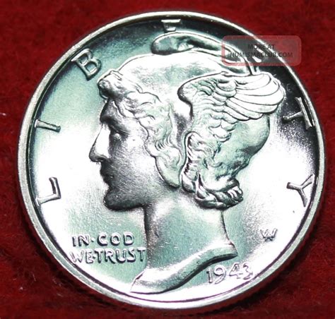 Uncirculated 1943 Silver Mercury Dime Sh