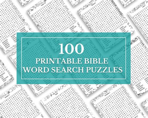 Large Print Word Search Printables Bible Word Search Large Etsy Canada