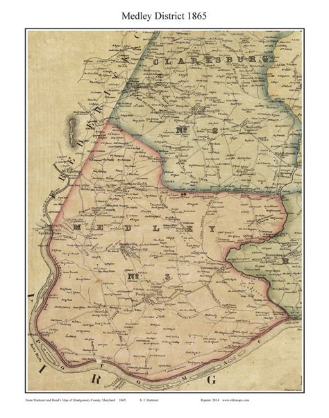 Old Town Maps Of Montgomery Co Md 1865
