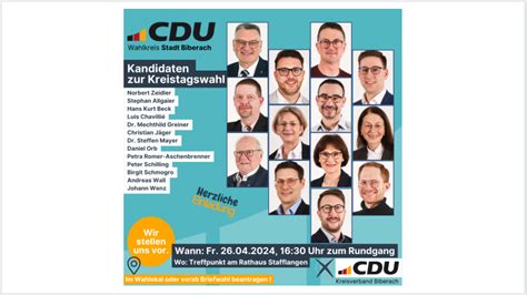 Kandidaten Zur Kreistagswahl F R Wahlkreis Stadt Biberach Stellen Sich