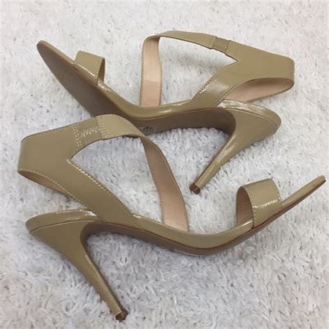 Nine West Shoes Nine West Nude Asymmetrical Strap Heels Poshmark