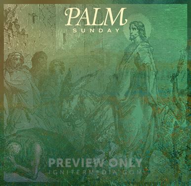 Easter Etching Palm Sunday Blank Social Media Graphics Igniter Media