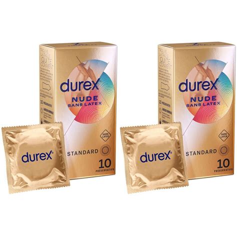 Durex Pr Servatifs Nude Sans Latex Pr Servatifs Sensation Peau Contre Peau X Pc S