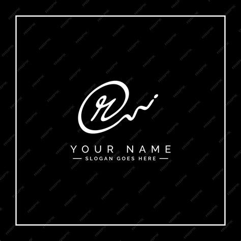 La Letra R La Firma El Logotipo Las Iniciales El Alfabeto Para R