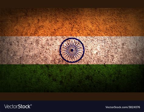 Flag of india with old texture Royalty Free Vector Image