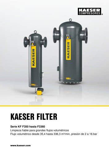 KAESER FILTER Serie KF F350 Hasta F3360 KAESER Kompressoren