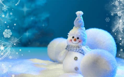 Esthétique mignon de bonhomme de neige de Noël HD fonds d écran