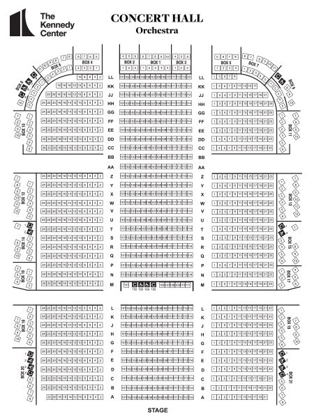 Seating Chart | Washington Performing Arts