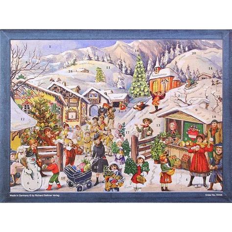 Victorian Christmas Village Advent Calendar 14 X 10 5 8 Christmas