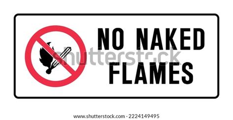 No Naked Flames Prohibition Signs No Stock Vector Royalty Free
