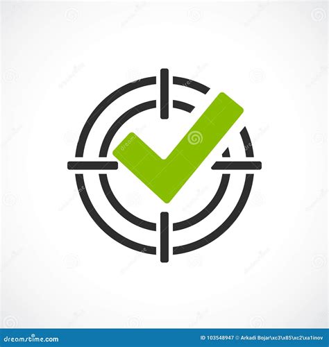 Goal Reached Vector Icon Stock Vector Illustration Of Aiming 103548947