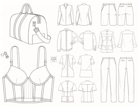 cad flatstechnical drawings  freelance fashion designer nyctop