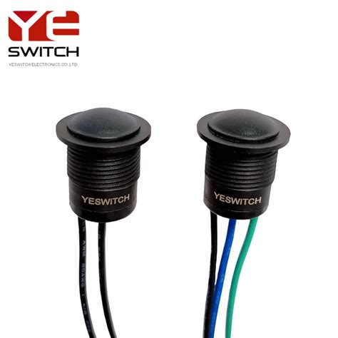 16mm Momentary Low Profile Push Button Switch with Wire - 16mm ...