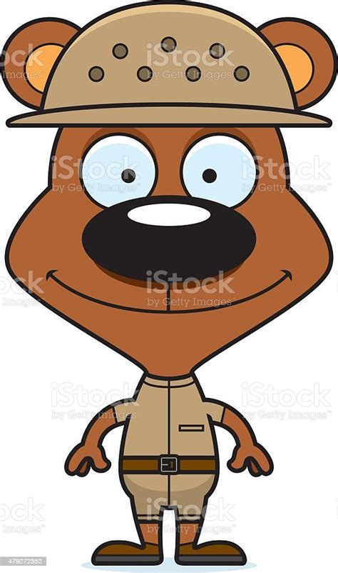 Cartoon Smiling Zookeeper Bear Stock Illustration Download Image Now