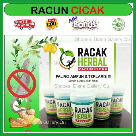 Jual Racun Cicak Racak Herbal Obat Pembasmi Hama Cicak Alami Dijamin