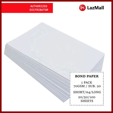 1 Pack Bond Paper Bond Writing Paper Size Shorta4long Lazada Ph