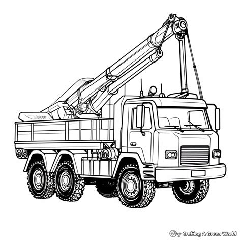 Crane Truck Coloring Pages Free And Printable