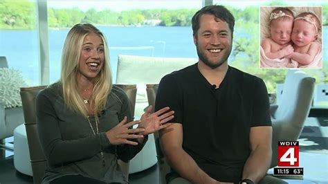 Kelly and Matthew Stafford talk about life with twin daughters