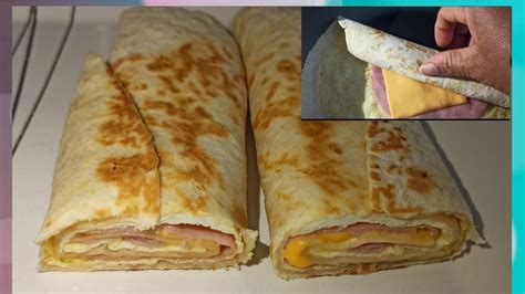 How To Make Tortilla Wraps Ham Cheese And Egg Tortilla Wraps