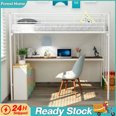 Loft Bed Frame Double Deck Bed Load Bearing Metal Stainless Steel Tube