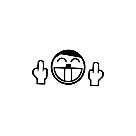 Jdm Autoaufkleber Fuck You Face Motiv Schwarz